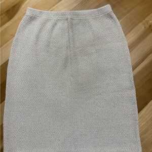 Elegant Cream Knit Skirt by St.John size 10